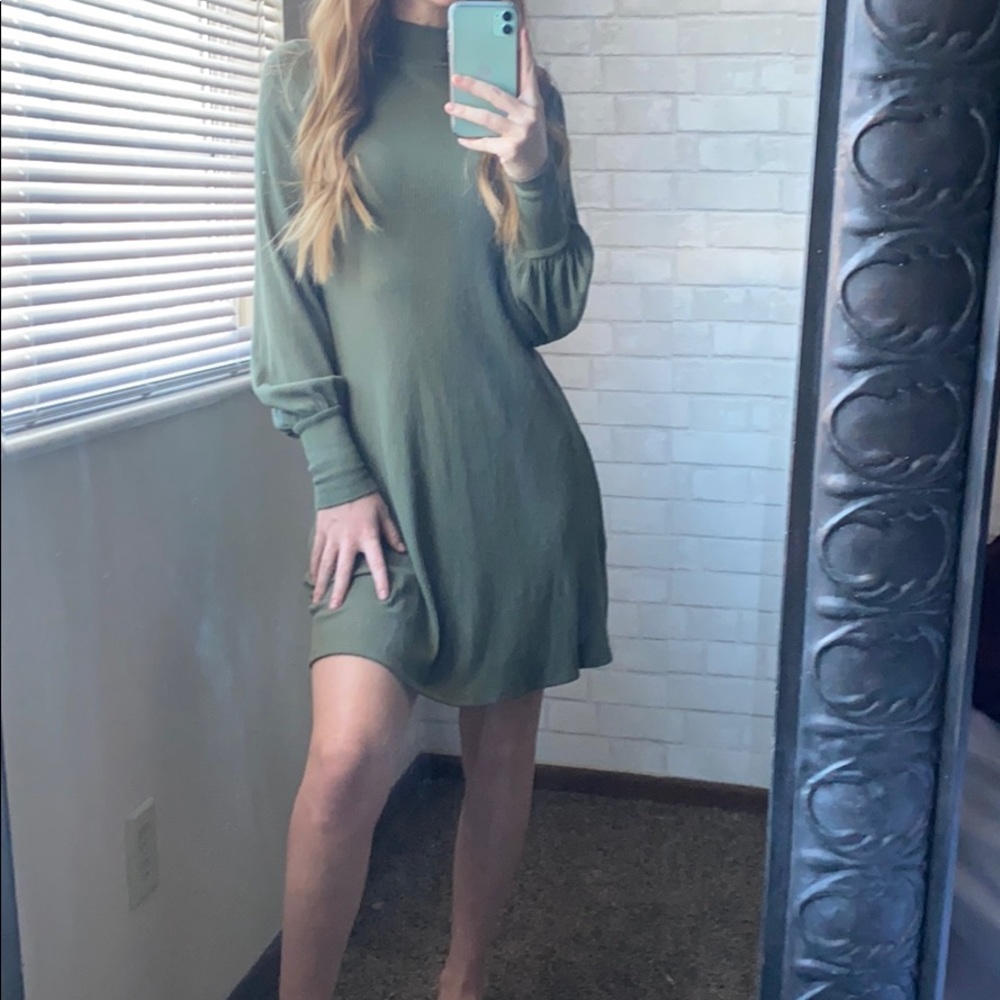 Express Olive Green Dress